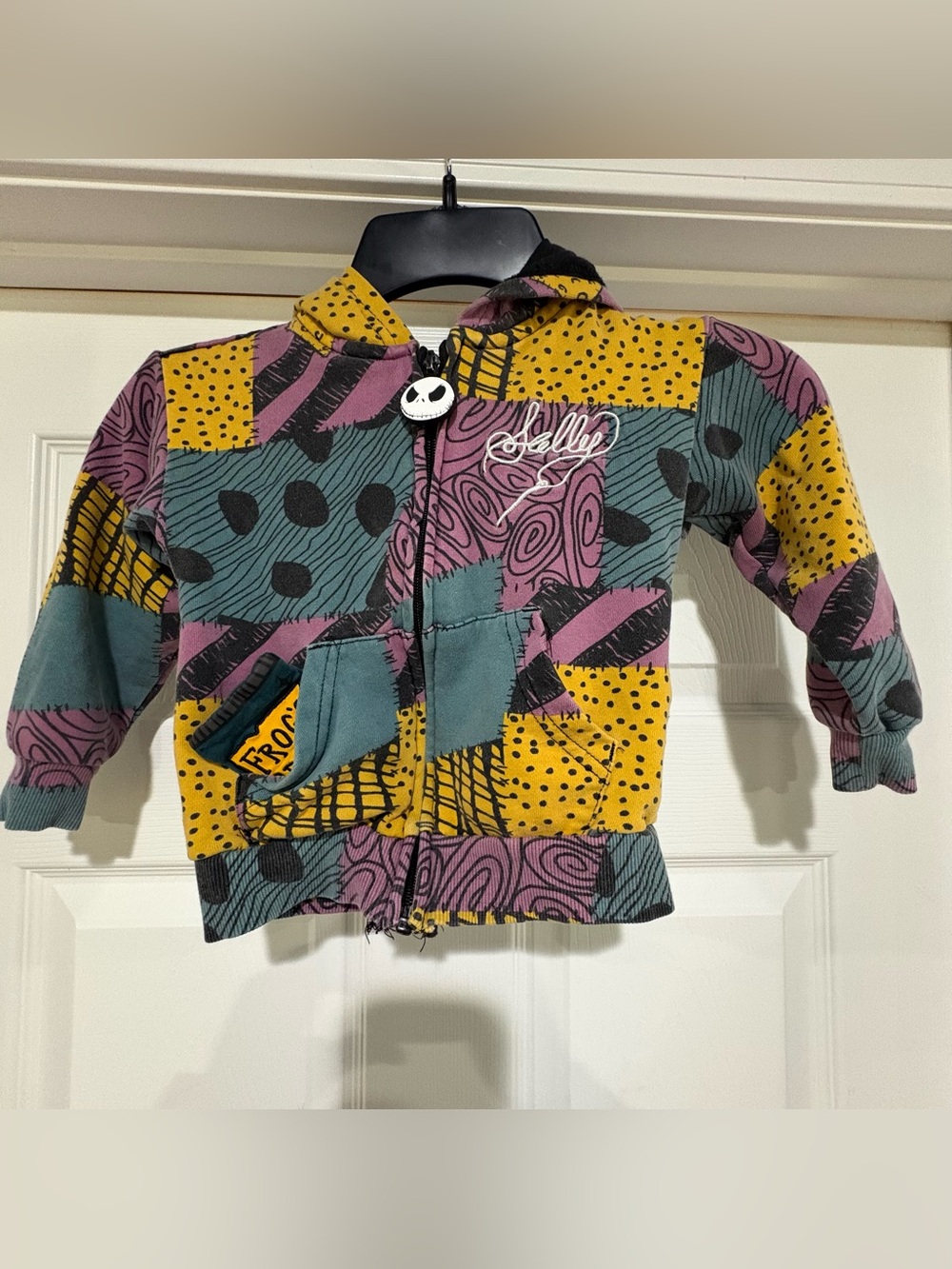 Disney Sally Patchwork Hoodie - Yellow, Teal & Purple